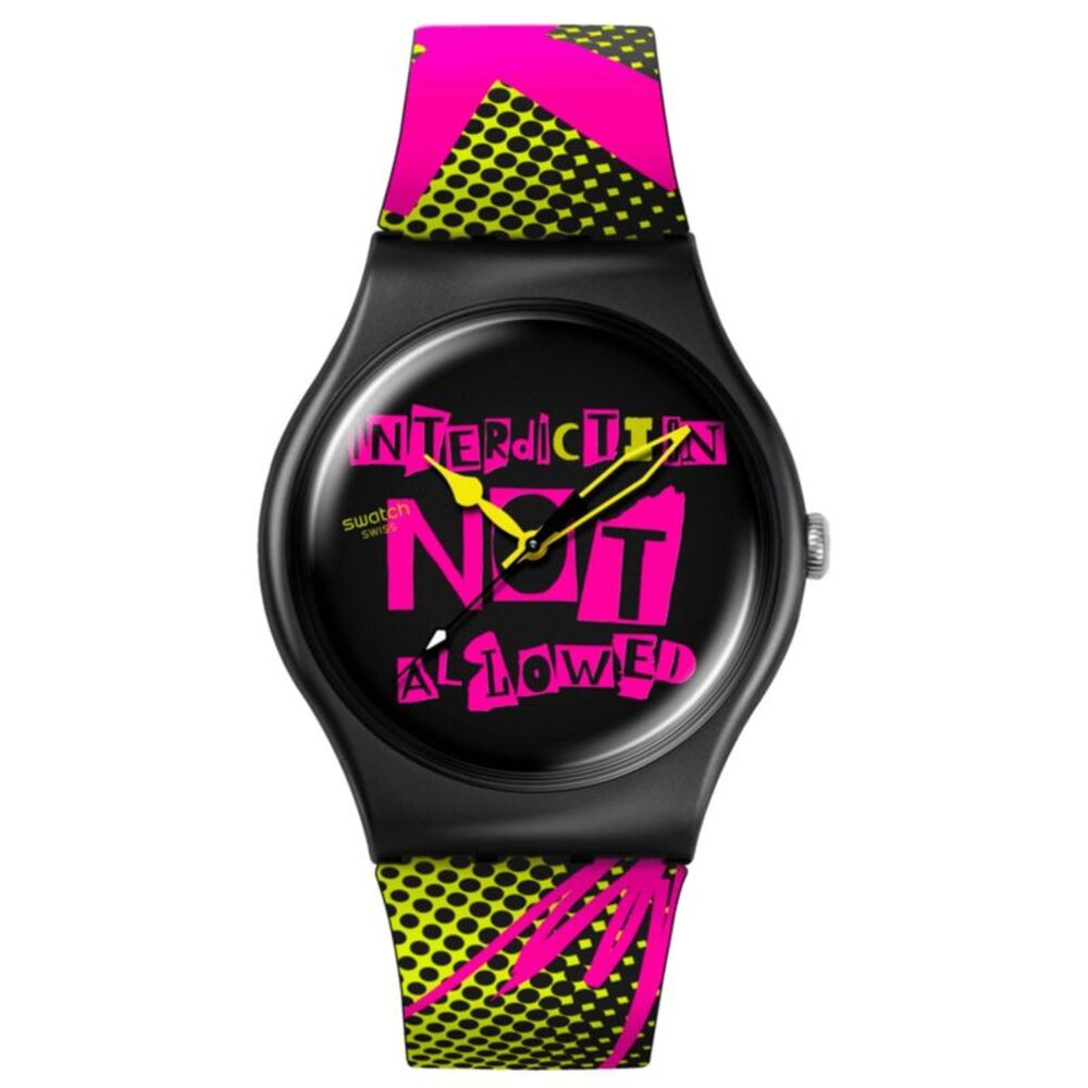 Swatch Men's No rules Black Dial Watch - SO32B121